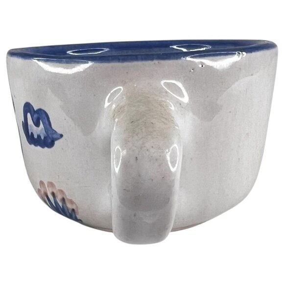 M A Hadley Art Pottery Farmer Cup THE END Coffee Mug Signed Farm Country Scene - Picture 4 of 7